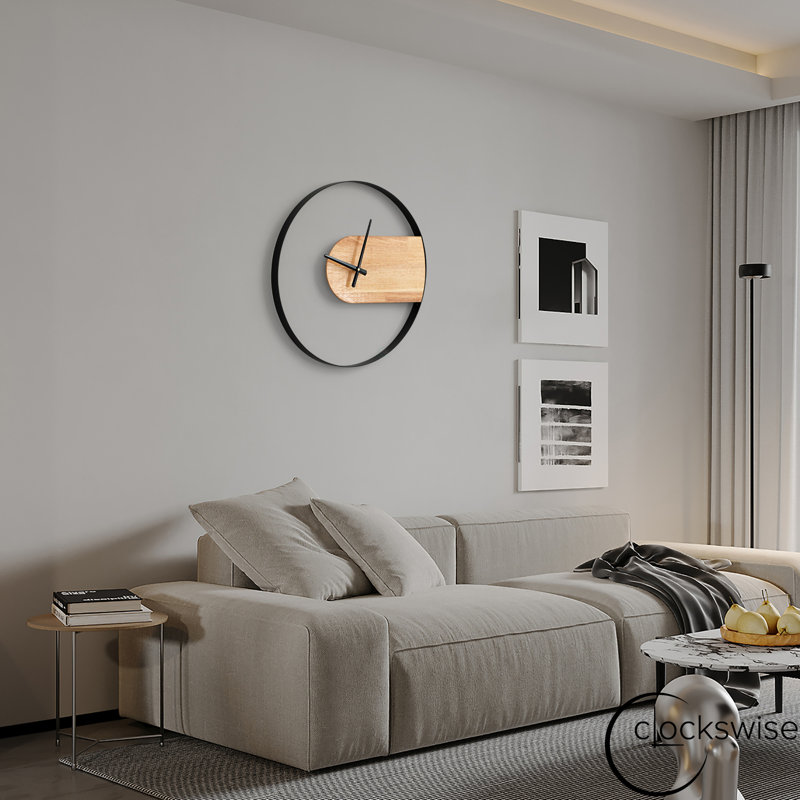 Horloge murale 20 po style industriel moderne Clockswise