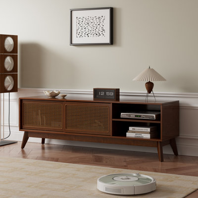 Unfinished TV Stand for TVs up to 65" with Fireplace Included