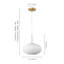 Luminaire suspendu de cuisine moderne 11,8 po à 1 lumière en verre nervuré à intensité variable