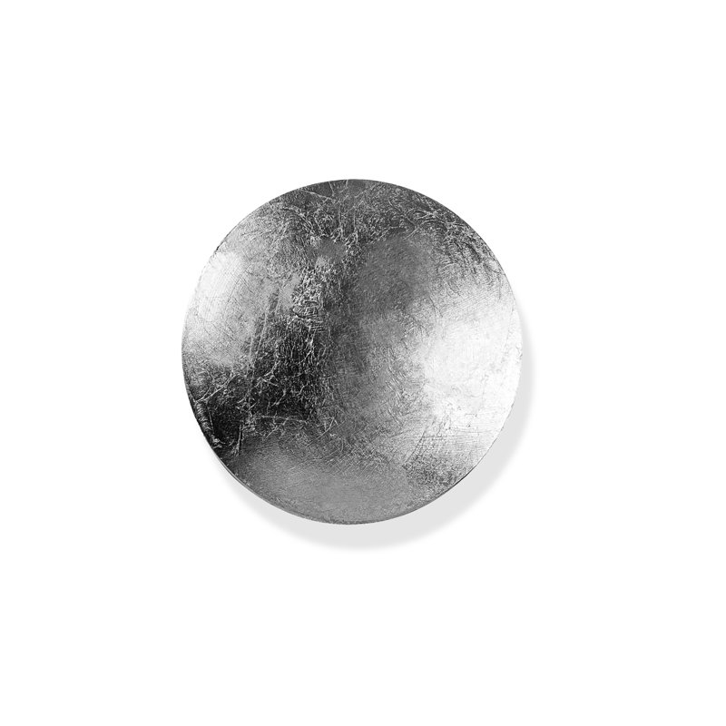 Applique murale en métal à coquille d'huître à DEL en métal 3000K, Argent argent, H 9,8 po x l 9,8 po x P 6,3 po