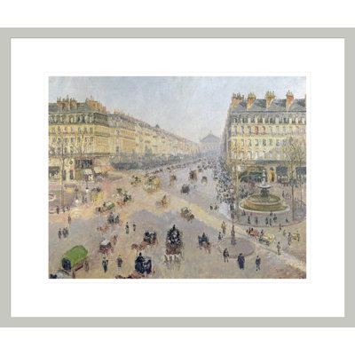 «The Avenue de L'Opera Paris Sunlight Winter Morning» par Camille Pissarro, impression giclée encadrée