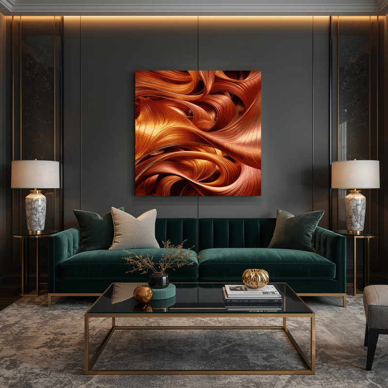 Art numérique sur toile, abstraction numérique 23, H 12 po x l 12 po