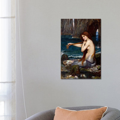 A Mermaid by John William Waterhouse - Print on Canvas
