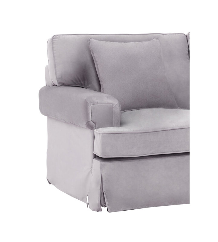 3 Seater Velvet Sofa, Grey