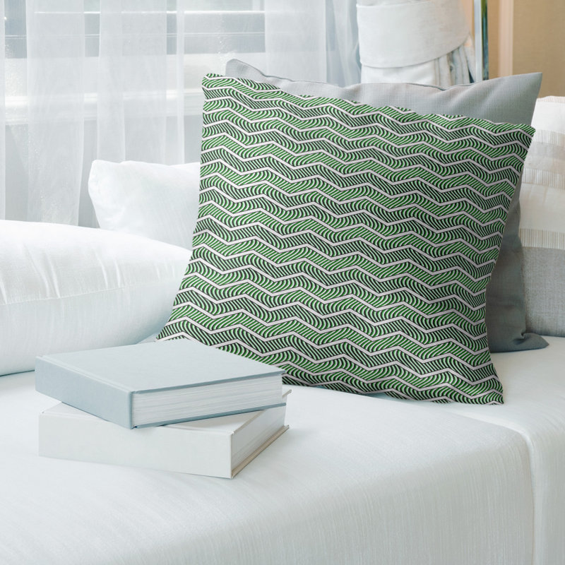 Coussin Rhonda, H 18 po x l 18 po, Bourre en polyester, Vert