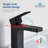 Matte Black Single Hole Bathroom Faucet – Modern Solid Brass Vanity Sink Faucet with High Arc Spout and Single Handle Design-36553890-49185341