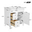 Meuble-lavabo de salle de bain 30 po avec lavabo, armoire de rangement autoportante avec porte à fermeture douce-1653558101