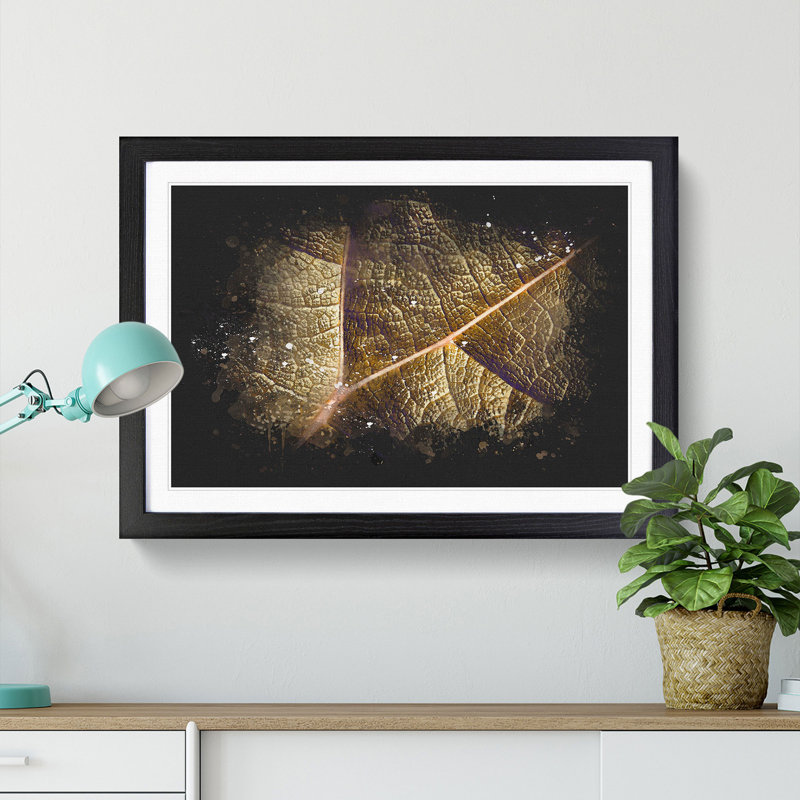 Paths of the Leaf - Picture Frame Graphic Art Print, 45cm H x 63cm W x 2cm D, Black Framed