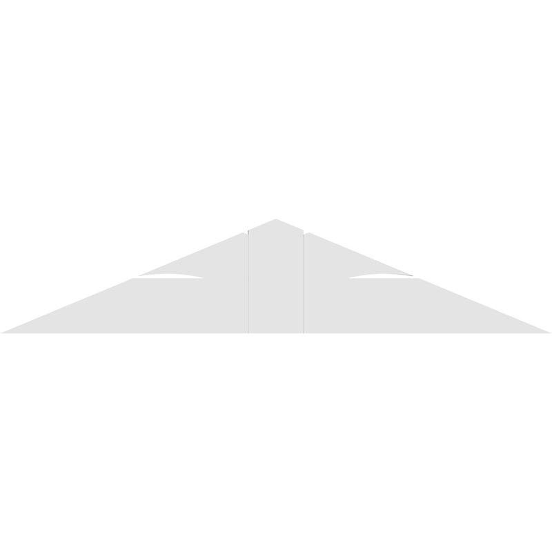 Support pour pignon en PVC de qualité architecturale Richland, H 12,5 po x l 60 po (pas: 5/12), P 2 po x F 6 po