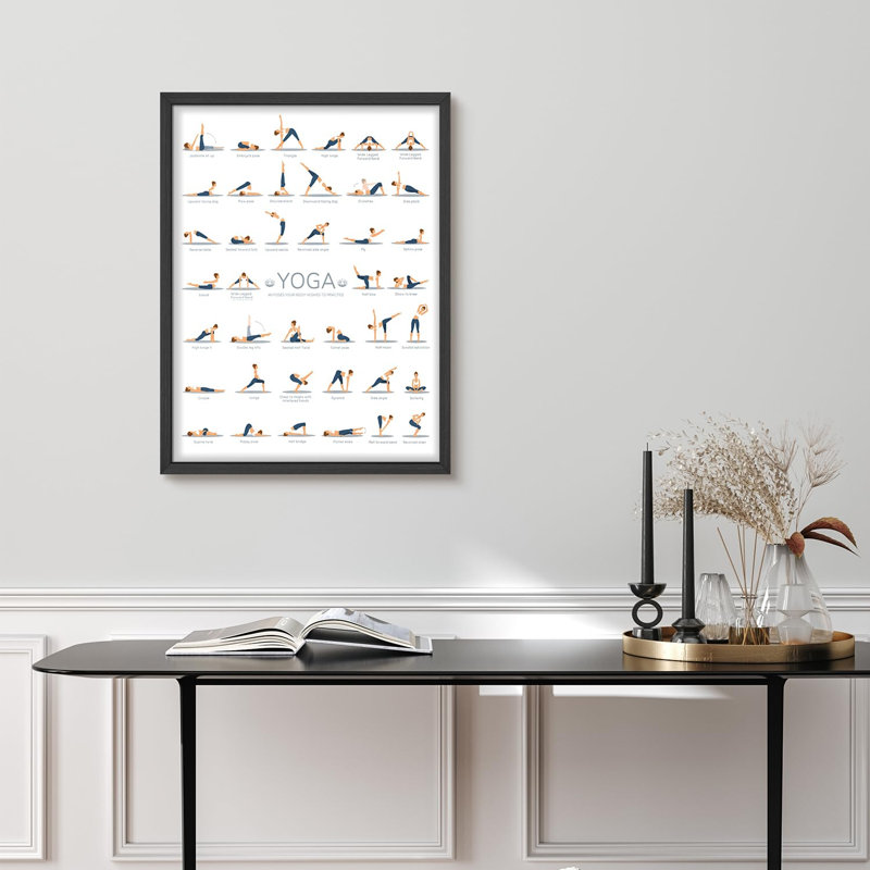 «Complétez le tableau de poses de yoga 40 positions de yoga essentielles pour les débutants et les experts en petit décor»