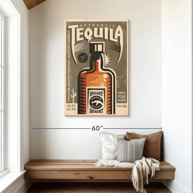 Tergel Retro Tequila Typography, 45" H x 30" W