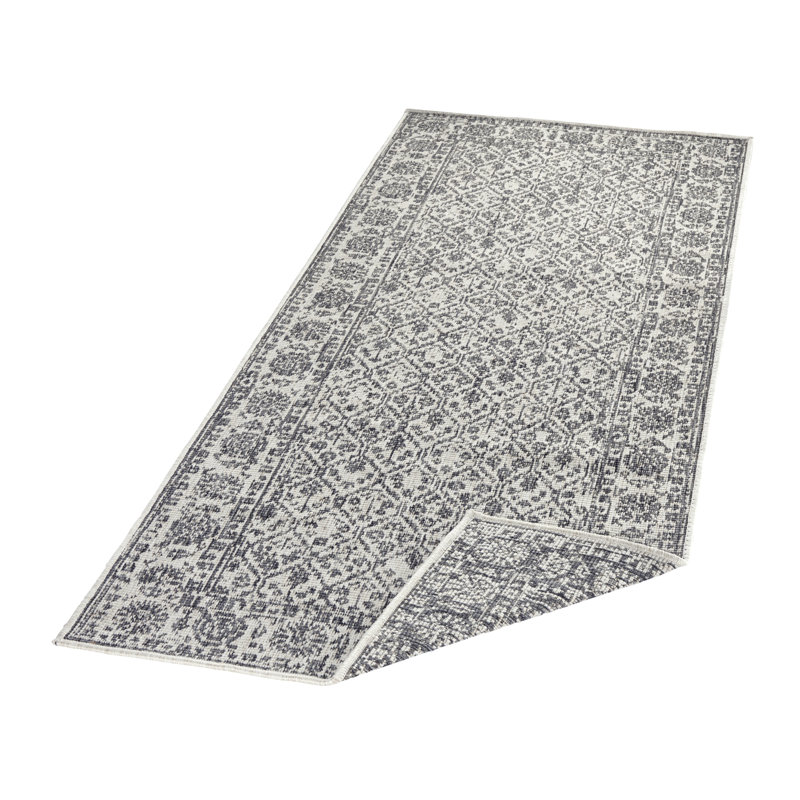 Curacao Flatweave Grey Rug, Runner 80 x 350 cm