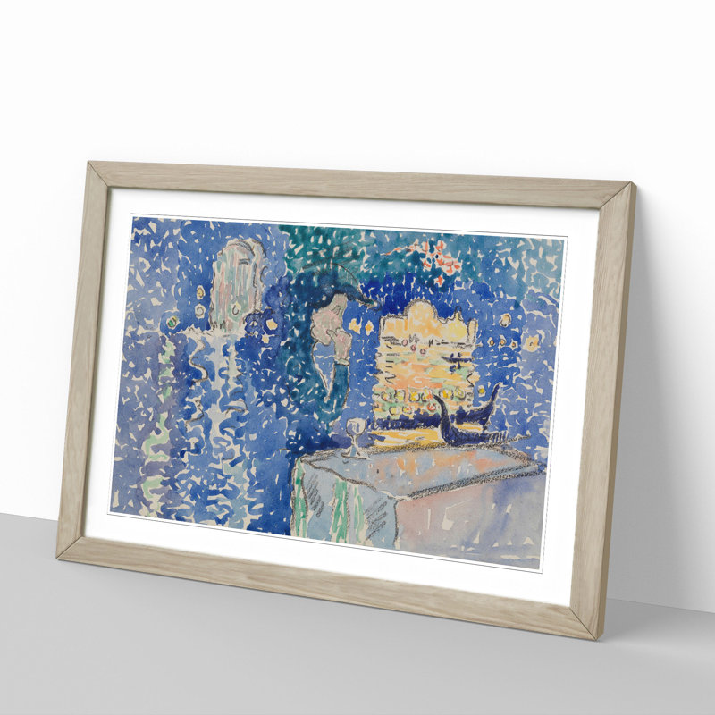 Night of the Festival of the Redeemer by Henri-Edmond Cross - Picture Frame Painting, 48cm H x 65cm W x 2cm D, Oak Framed