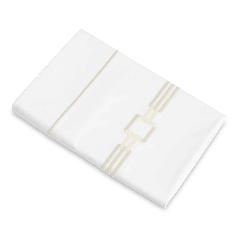 Retro Percale Flat Sheet, Ivory, Queen Flat Sheet