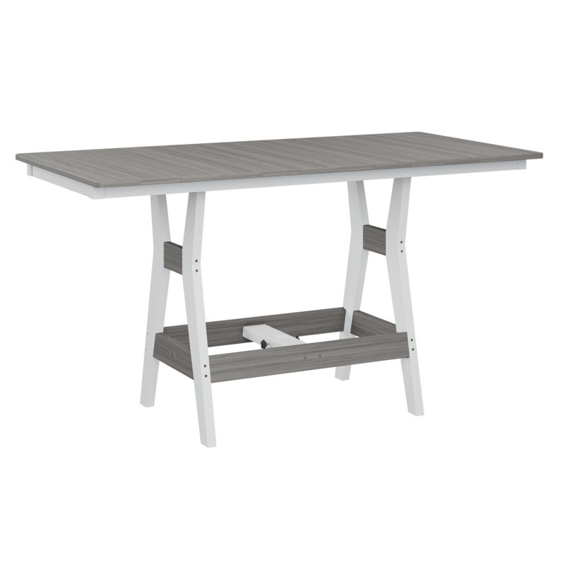 Table rectangulaire à hauteur de comptoir Camden, Bois flottant gris, H 35,5 po x l 66 po x P 33 po