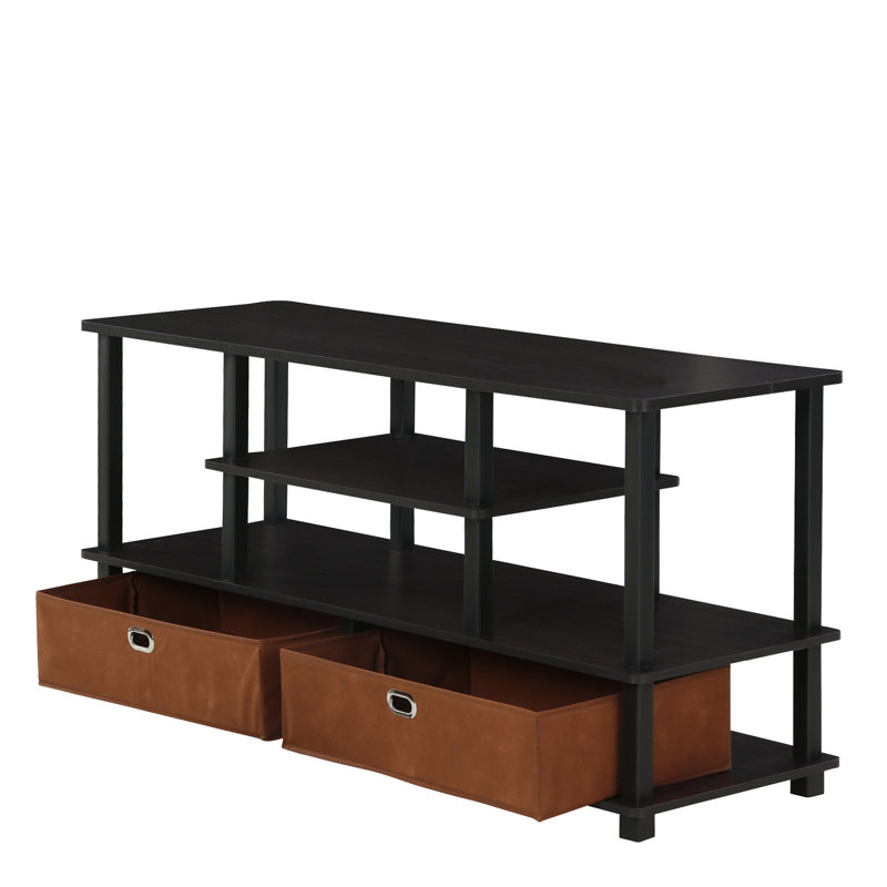 Berlynn TV Stand for TVs up to 50", Columbia Walnut/Black/Dark Brown