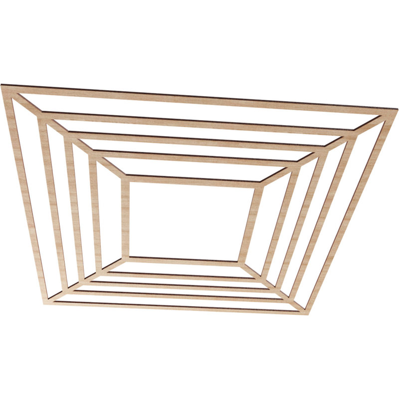 Médaillon de plafond 22 "x 22" x 8 1/8 "x T 1/4" Raven, Aulne, H 36 po x l 36 po x P 0,38 po