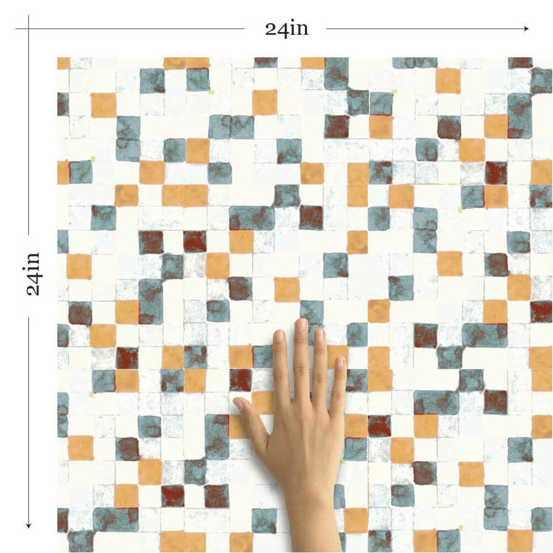 Peel & Stick Geometric Tile, 126" L x 24" W