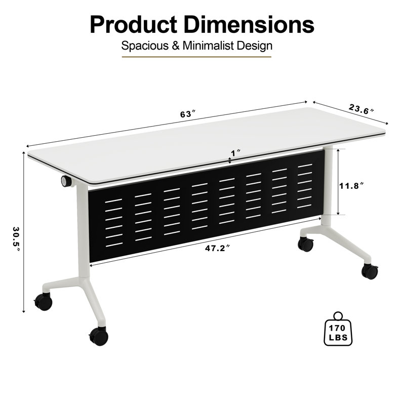Ensemble de 3 tables gigognes mobiles Healy, White