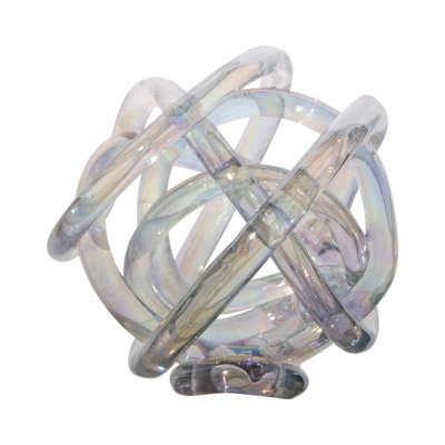 Holliman Decorative Glass Knot Colorful Abstract Decor Piece