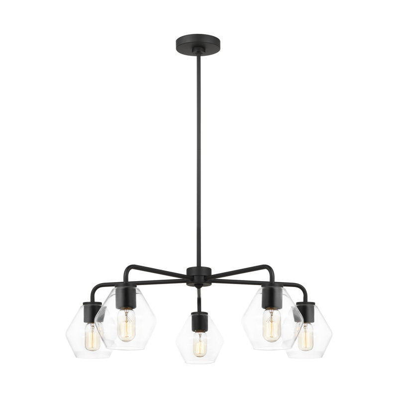 Rooks 5-Light Chandelier, Noir