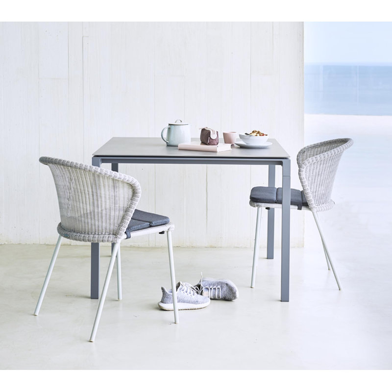 Outdoor Dining Table, Basalt, Light Gray