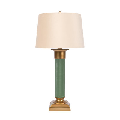 Lampe de table colonne en métal texturé