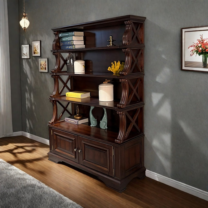Rural Retro Solid Wood Rosewood Bookcase