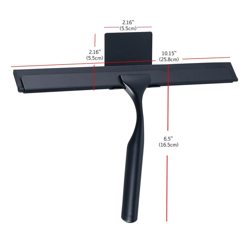 Stainless Steel Squeegees (2-Pack), Black