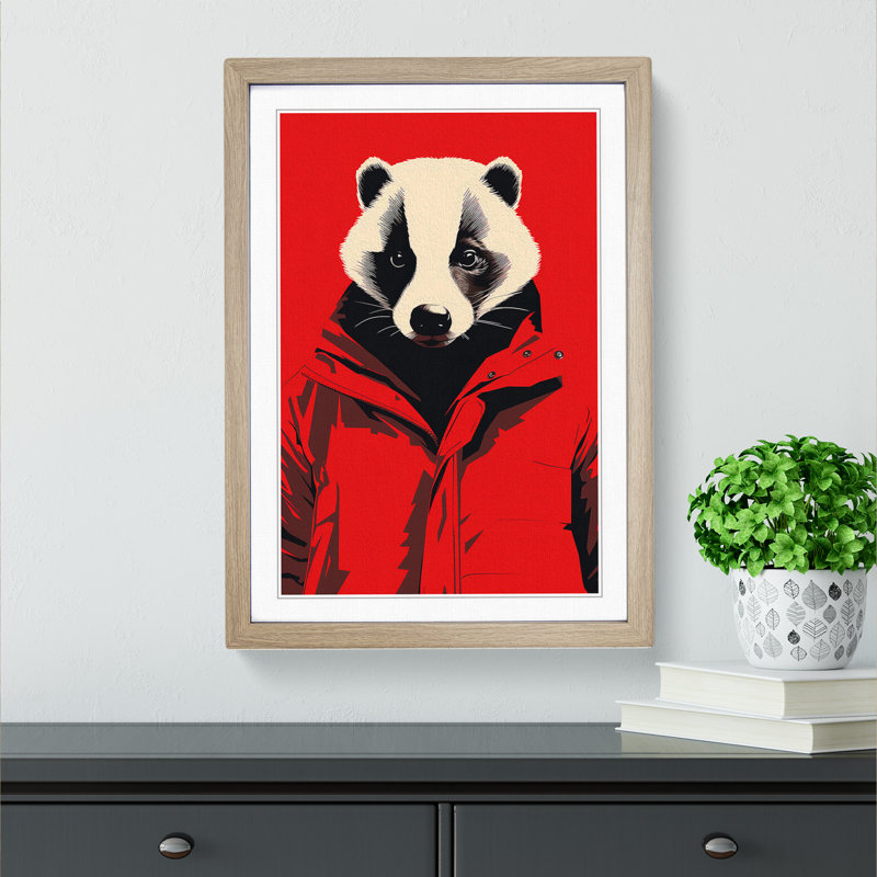 Single Picture Frame Print on Wood, 34cm H x 25cm W, Oak Framed