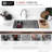 36 in. x 19 in. 16 Gauge, Stainless Steel, Brushed 60/40 Double Bowl Undermount Kitchen Sink with Built-In Accessories