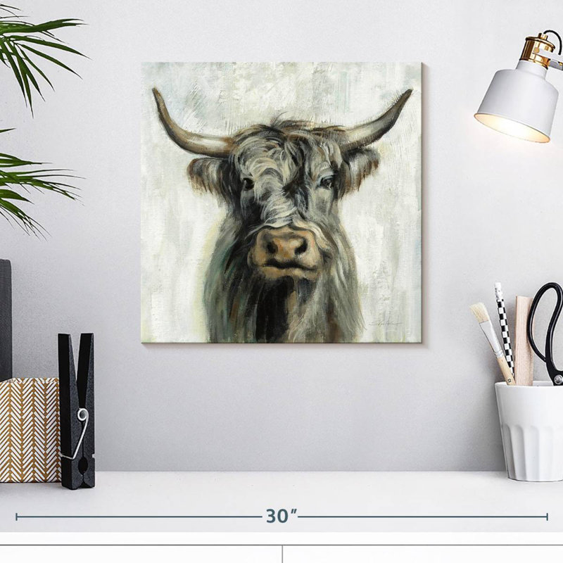 Crowle Highland Cow Portrait, 16" H x 16" W