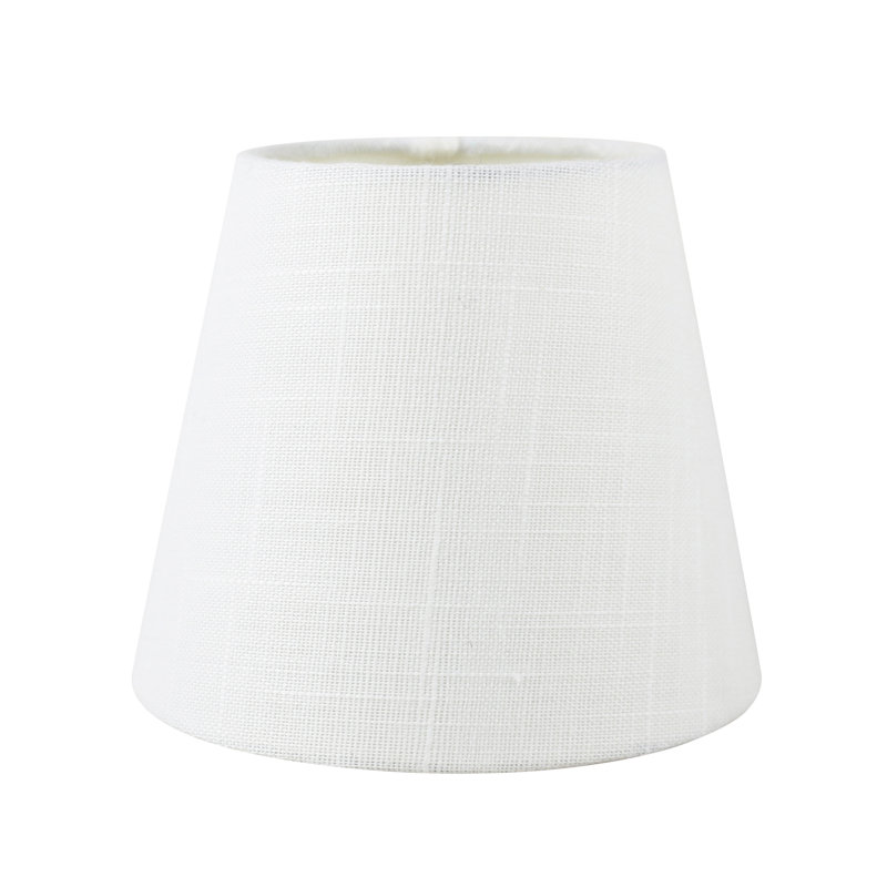 Ensemble de 5 abat-jours en lin à coquille d'œuf Gracie Oaks, 4 po x 6 po x 5 po, H 4 po x l 6 po x P 5 po, Blanc cassé