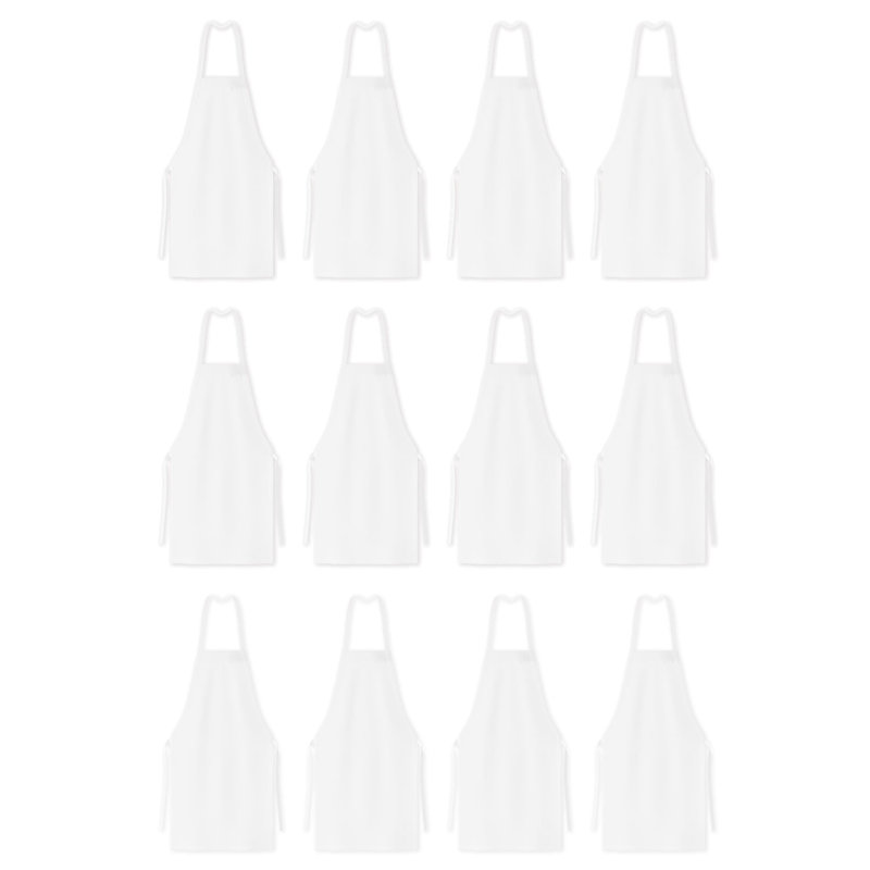 Solid Bib Apron, White