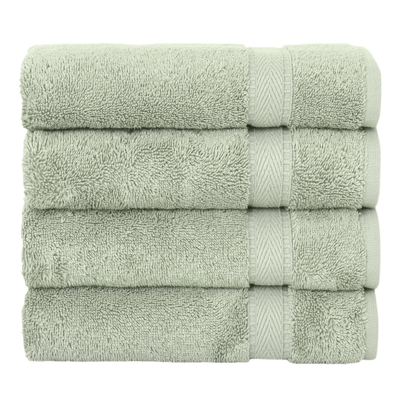 Sinemis Turkish Cotton Hand Towels, Green