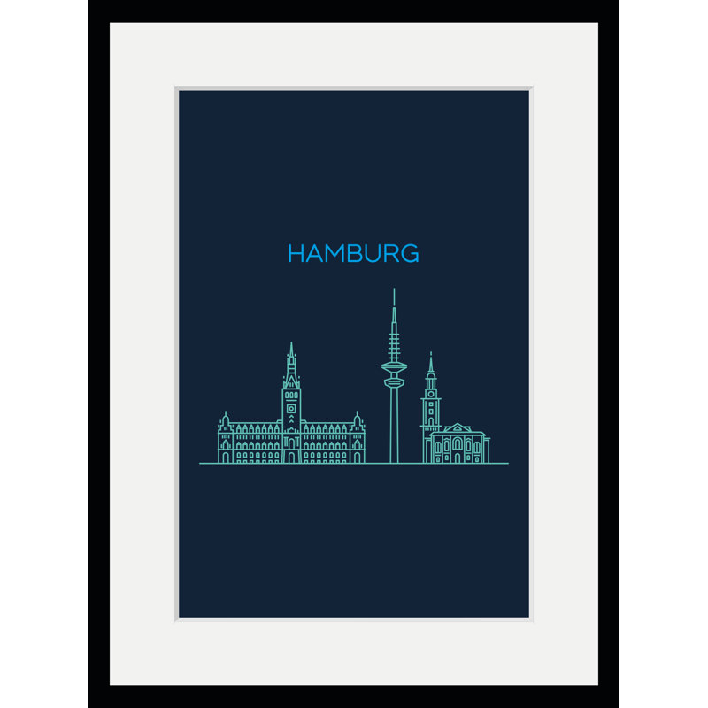 Hamburg Skyline - Single Picture Frame Print