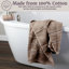 Ensemble de serviettes de salle de bain 6 pièces Lavish Home - Essentiels de salle de bain 100% coton 525GSM - 2 draps de bain, 2 serviettes à main et 2 débarbouillettes pour le bain, la douche, la salle de sport, le spa et le dortoir (taupe)-1506252954-1585155457