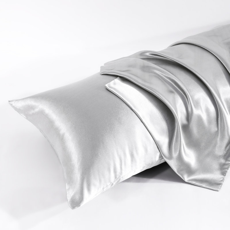 1 PC Body Pillowcase, Satin Luxurious Pillowcases with Envelope Closure - NTBAY, Silver