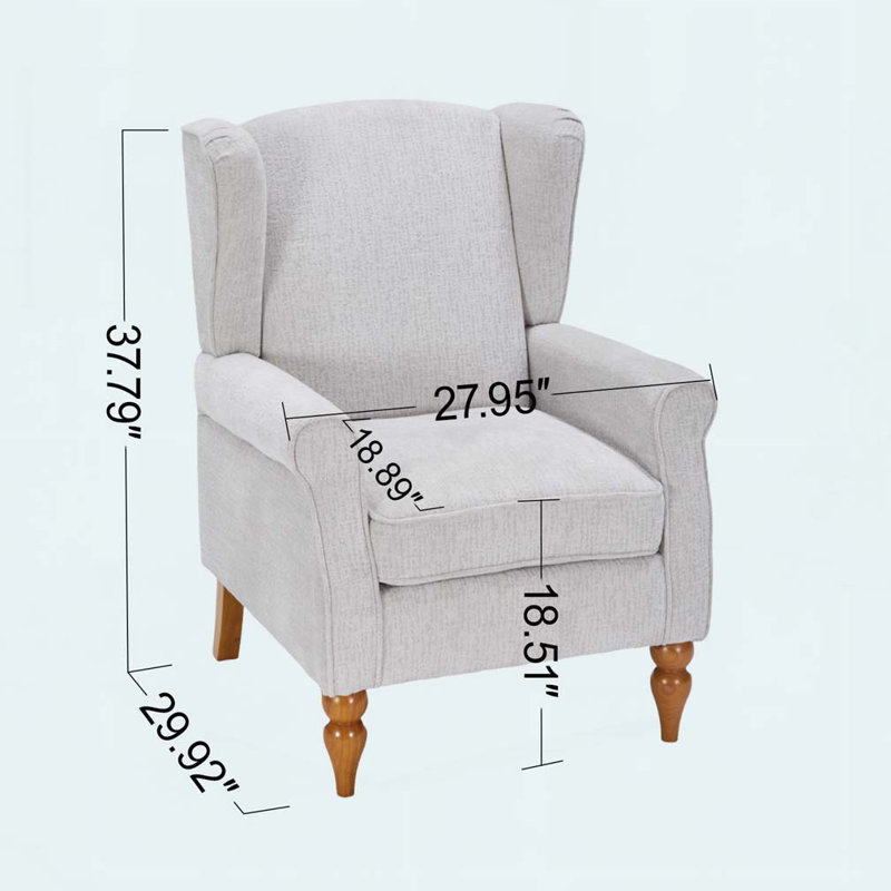 Fauteuil d'appoint à dossier haut, Beige