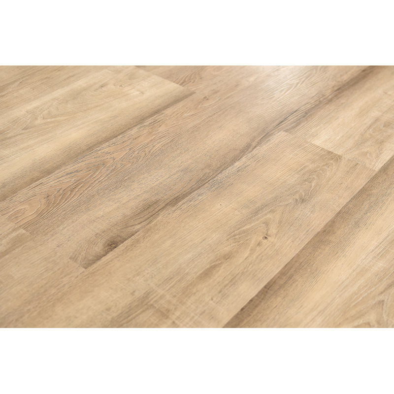 9" x 60" x 7mm Oak Click Lock SPC Luxury Vinyl Plank, Maison Tan