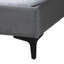 Grand lit plateforme en velours gris ardoise moderne Hedviga Baxton Studio Étienne