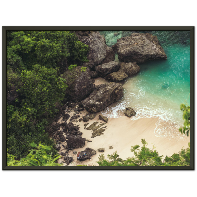 Bali Beach Print - Tropical Island Wall Art - Ocean Beach Canvas Poster - Palm Tree Coastal Artwork - Travel Destination Decor - Scenic Nature Wall Hanging - Modern Beach House Home Decoration Art Print
