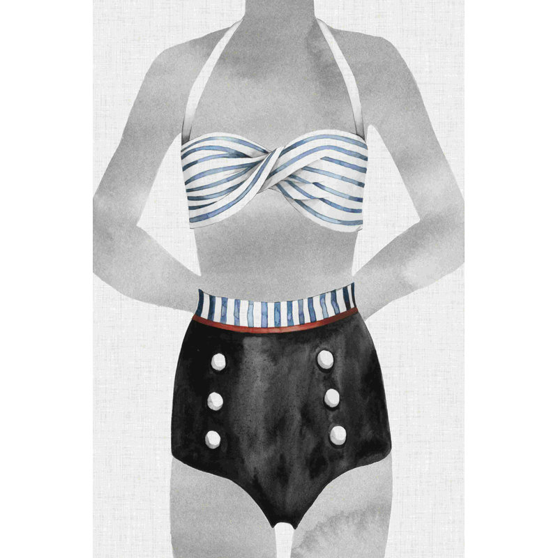 Maillot de bain rétro I, H 18 po x l 12 po