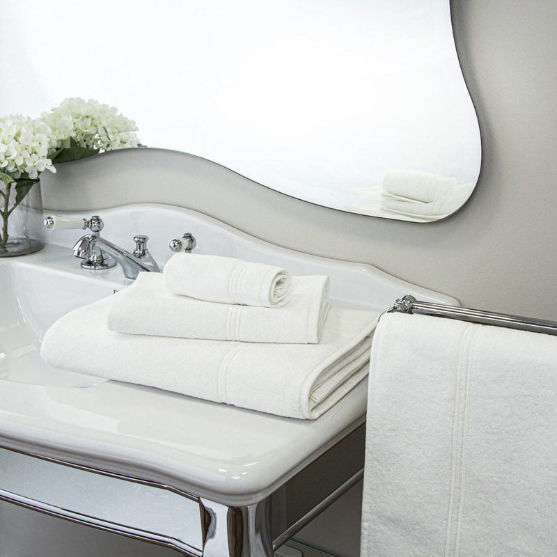 Classic Bath Sheet, White/White