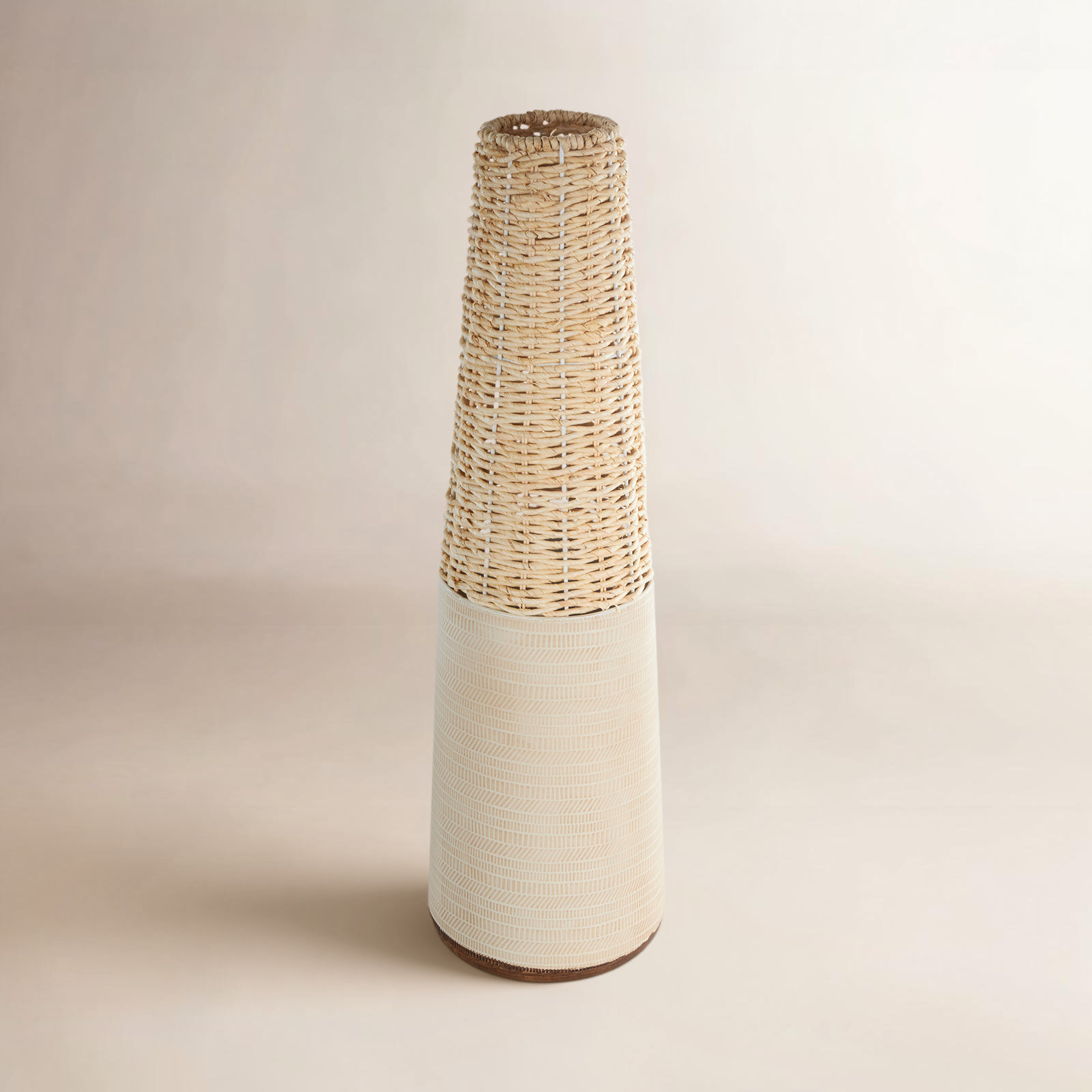 26.4'' Rattan Floor Vase, 26.4" H x 7.7" W x 7.7" D