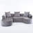 Corduroy Fabric Modular Sectional Sofa With L-Shape Chaise,Cloud Sectional Modern Sleeper Couch With Deep Seat,Sponge Compression Sofa-1426447002