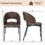 Chaise de salle à manger Costway avec coussin en éponge haute densité, structure robuste en forme de X-1220152424