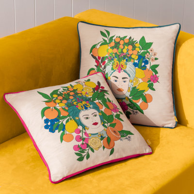 Taormina Floral Square Cushion