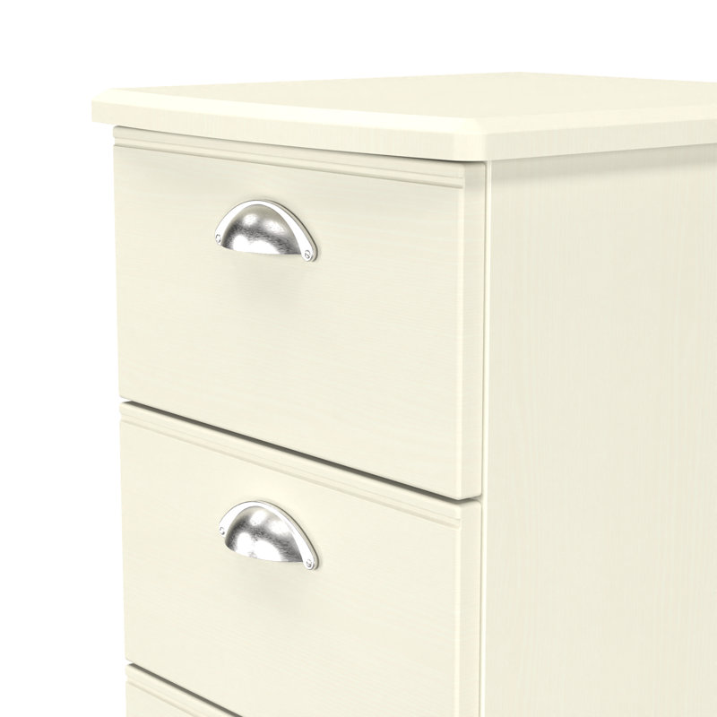 Conners 40cm W Manufactured Wood Bedside Table, Cream Ash