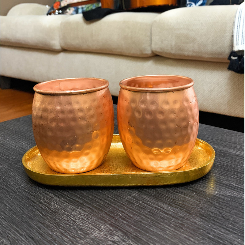 Styron 16 oz. Copper Moscow Mule Mug Set